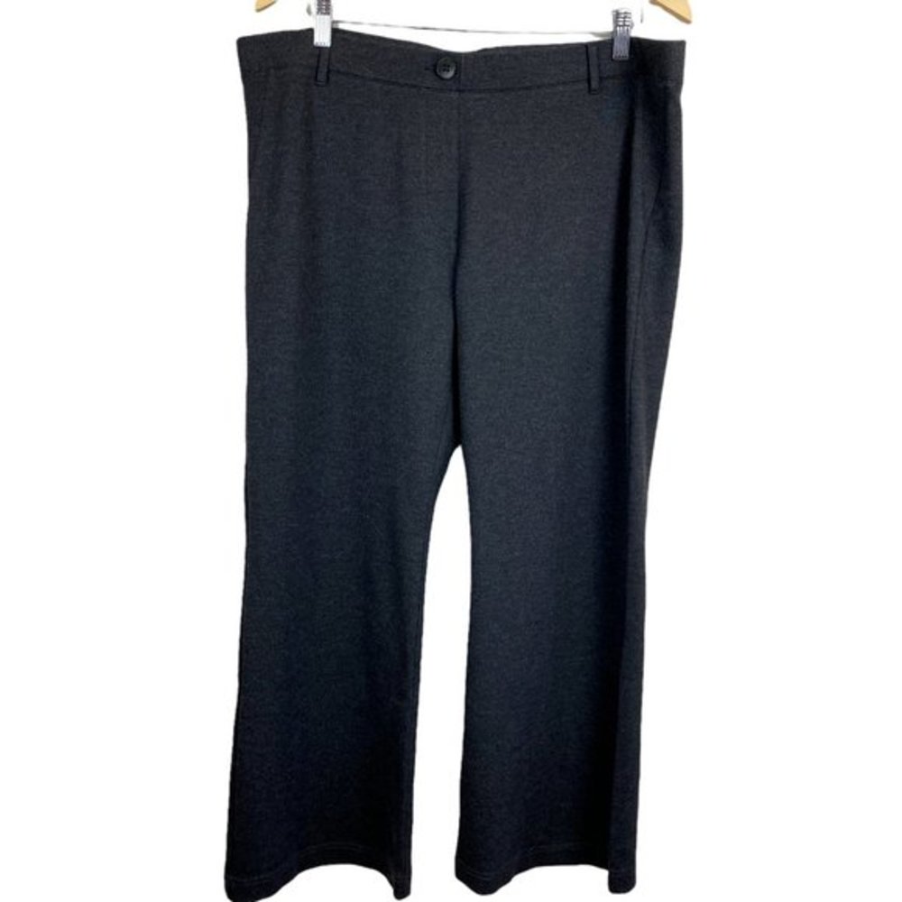 Betabrand Dress Yoga Pants 2XL Petite Gray‎ Classic Boot Cut Office Career